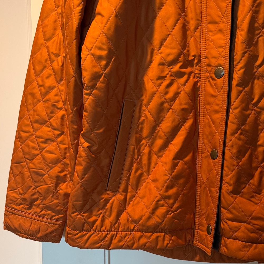 Tom Beckbe burnt  Orange Camden Quilted Jacket - Picture 3 of 8